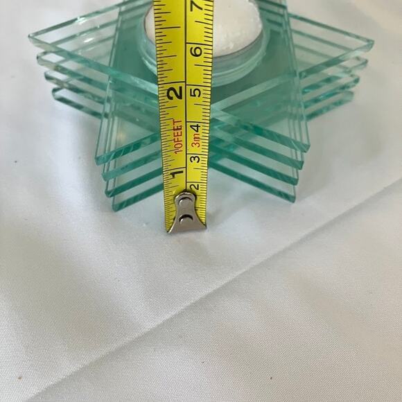 Giftco. Star of David Glass Tealight Candle Holder 4" - Picture 9 of 9